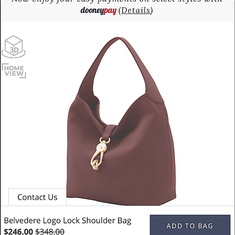 Rooney & Bourke. Shoulder Bag.